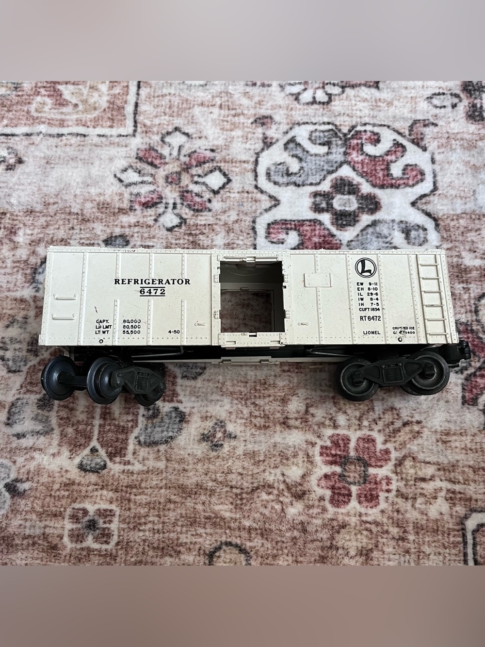 Lionel Postwar 6472 Refrigerator Car from 1950-53 Train White Vintage Hobby